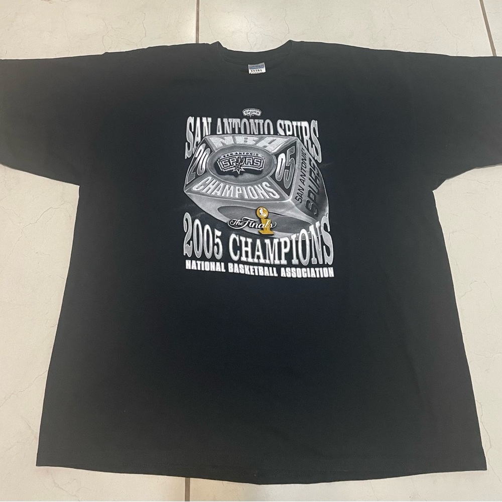 NBA Vintage San Antonio Spurs 2005 NBA Champions Big Ring Finals Sz 2XL